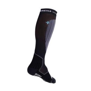 DISSENT GFX Compression Low-Profile Ski Socks - Black/Gray
