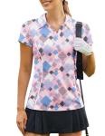 Women’s V Neck Moisture-Wicking Golf Polo Shirt