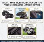 Premium Magnetic Leather Golf Club Head Covers Set