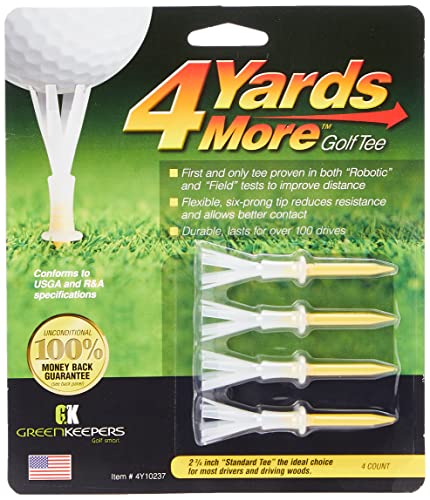 4-Pack 3 1/4" Golf Tees for Longer Drives