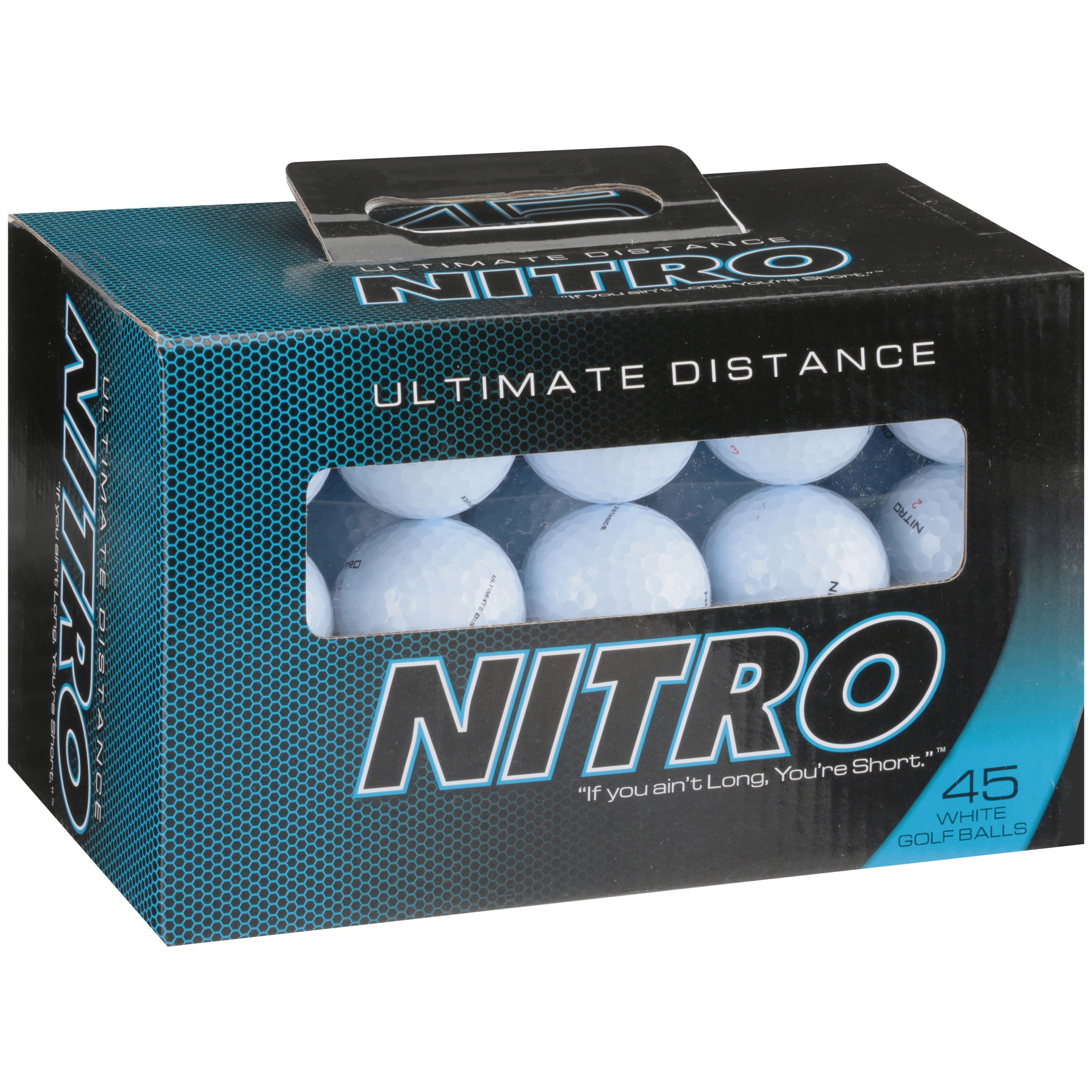 Nitro Golf Ultimate Distance Golf Balls, White, 45 Pack