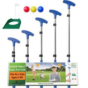 Adjustable Kids Golf Putter with Balls and Cup