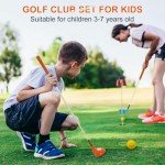 Kids Golf Club Set with Bag and Balls (Orange)