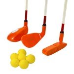 Kids Golf Club Set with Bag and Balls (Orange)