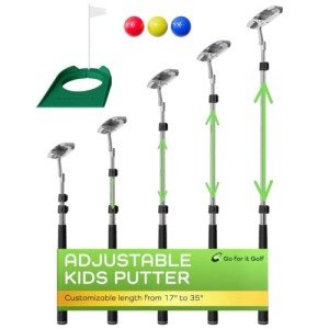 Adjustable Kids Golf Putter with Balls & Cup