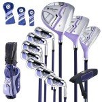 Goplus Women's 11-Piece Golf Club Set - Purple