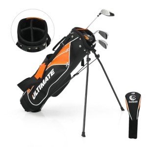 Kids Golf Club Set with Stand Bag - Yellow