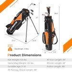 Kids Golf Club Set with Stand Bag - Yellow