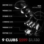 Stix Golf 9 Club Set - Unisex, Black Finish