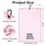 Funny Pink Golf Towel with Clip for Women