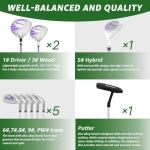 XDriveMax 10-Piece Golf Club Set for Everyone