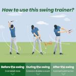 FODESAN Portable Golf Swing Trainer for Right-Handed Players