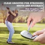 Pro Golf Club Cleaner Brush with Groove Sharpener