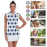 Womens Sleeveless Moisture Wicking Golf Polo Top