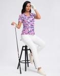 Funny Pink V-Neck Golf Shirt for Women