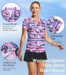 Funny Pink V-Neck Golf Shirt for Women