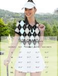 LOMON Women's Lightweight Golf Polo - Black Plaid