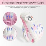 FINGER TEN Women's Golf Gloves 3 Pack - White & Pink