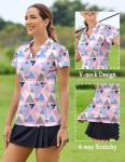 Women’s V Neck Moisture-Wicking Golf Polo Shirt