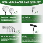 XDriveMax 10-Piece Golf Club Set with Stand Bag