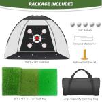 KLAODOT Golf Net and Practice Mat Combo 10x7FT