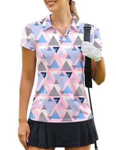 Women’s V Neck Moisture-Wicking Golf Polo Shirt