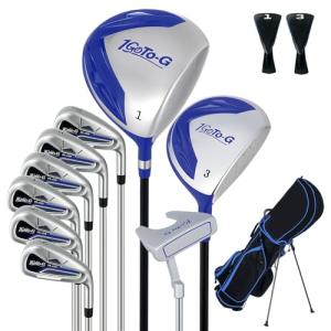 Complete Men's Golf Club Set with Stand Bag