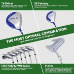 Complete Men's Golf Club Set with Stand Bag