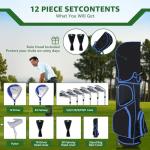 Complete Men's Golf Club Set with Stand Bag