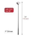 KVV Men's Golf Driver with Graphite Shaft