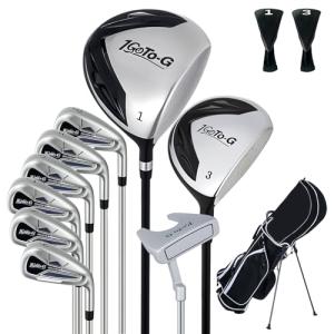 Men's Complete Golf Club Set with Stand Bag