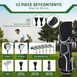 Men's Complete Golf Club Set with Stand Bag