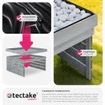 tectake® Mähroboter Garage mit Pflanzenkasten, wetterfest