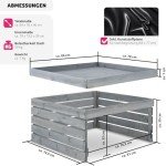 tectake® Mähroboter Garage mit Pflanzenkasten, wetterfest