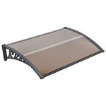 Mähroboter Garage aus Polycarbonat, Wandmontage, Braun