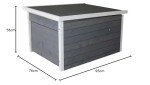 Holzgarage für Mähroboter in Grau-Weiß