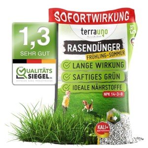 TerraUno Rasendünger für grünen, gesunden Rasen