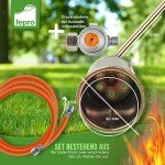 Gasbrenner Abflammgerät mit 4,5m Schlauch und Zubehör