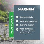 Magnum Unkrautbrenner mit 4 Gaskartuschen