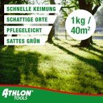ATHLON TOOLS Schattenrasen-Samen 1kg für schnelles Wachstum