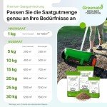 Greenato Rasennachsaat 1kg für schnellen Rasenwachstum