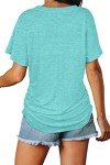 Plus Size Trendy V-Neck Short Sleeve Tops