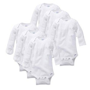 Gerber Baby Long-Sleeve Onesies 6-Pack for 0-3 Months