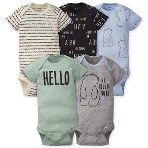 Gerber Baby Boys 5-Pack Hello Bear Bodysuits