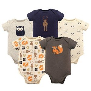 Hudson Baby Unisex Forest Cotton Bodysuits, 6-9 Months