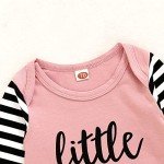 Newborn Baby Girl Little Sister Stripe Nightgown