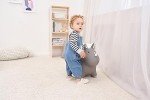 Adorable Blue Stripe Romper for Baby Boys
