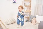 Adorable Blue Stripe Romper for Baby Boys