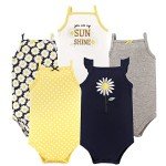 Daisy Cotton Sleeveless Bodysuits for Babies