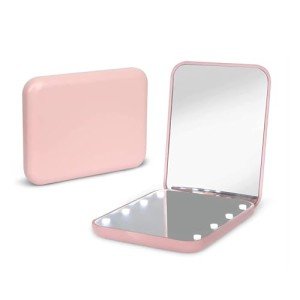 Compact LED Makeup Mirror - Portable & Lighted
